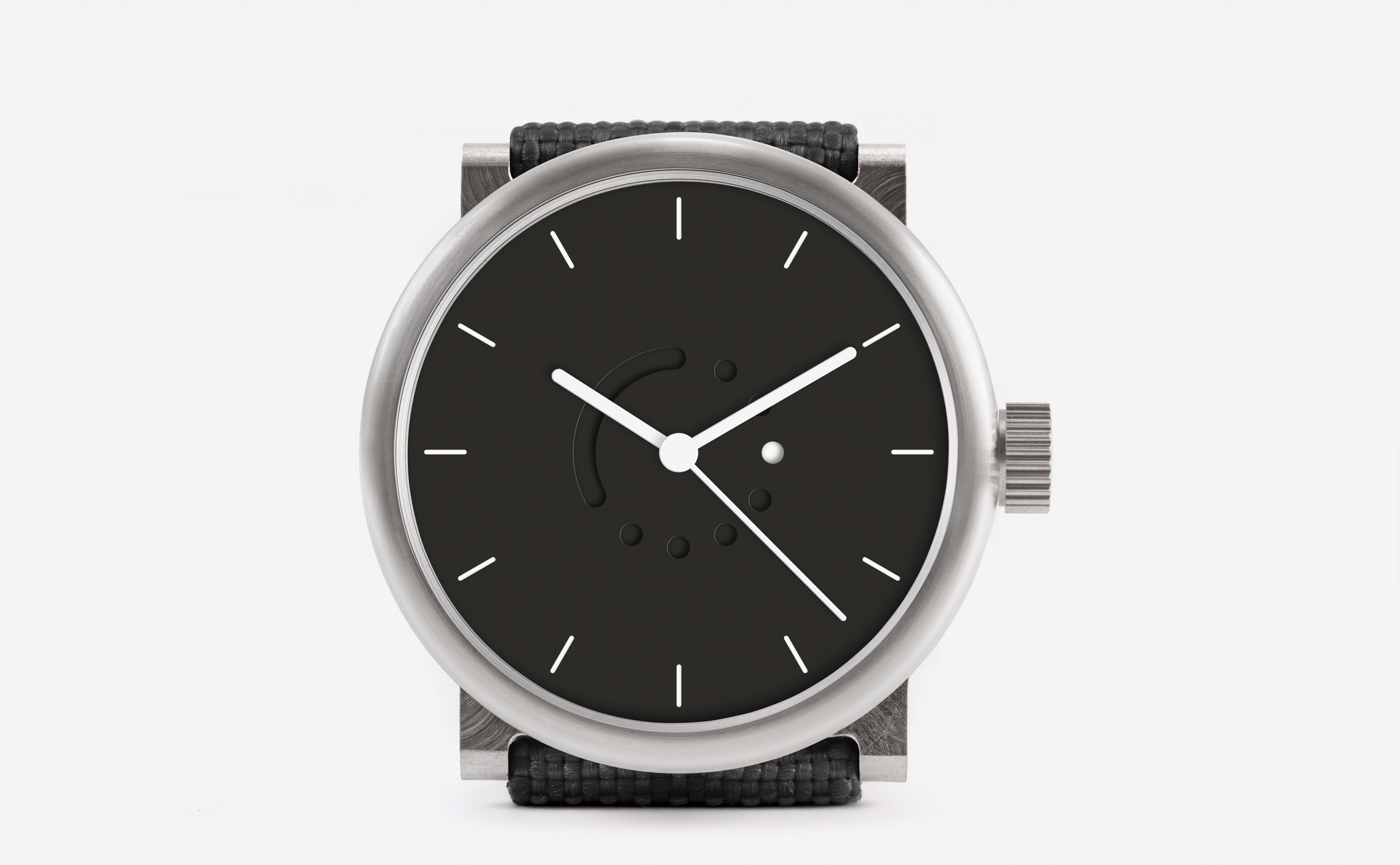 settimana classic black, 40mm white indices